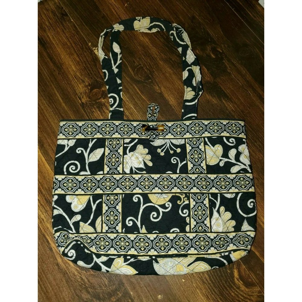 VERA BRADLEY Small Tic Tac Tote YELLOW BIRD